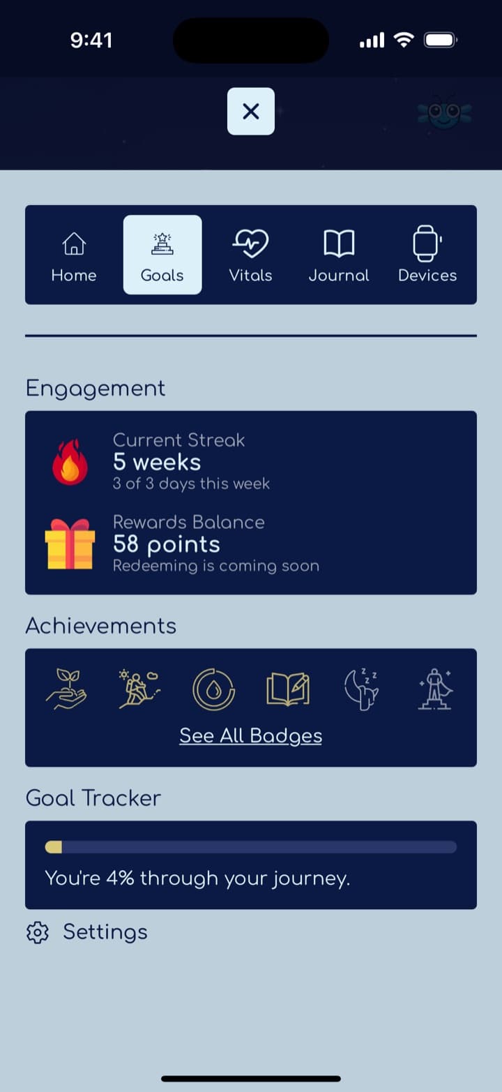 Dragonfly streak, points, and badges