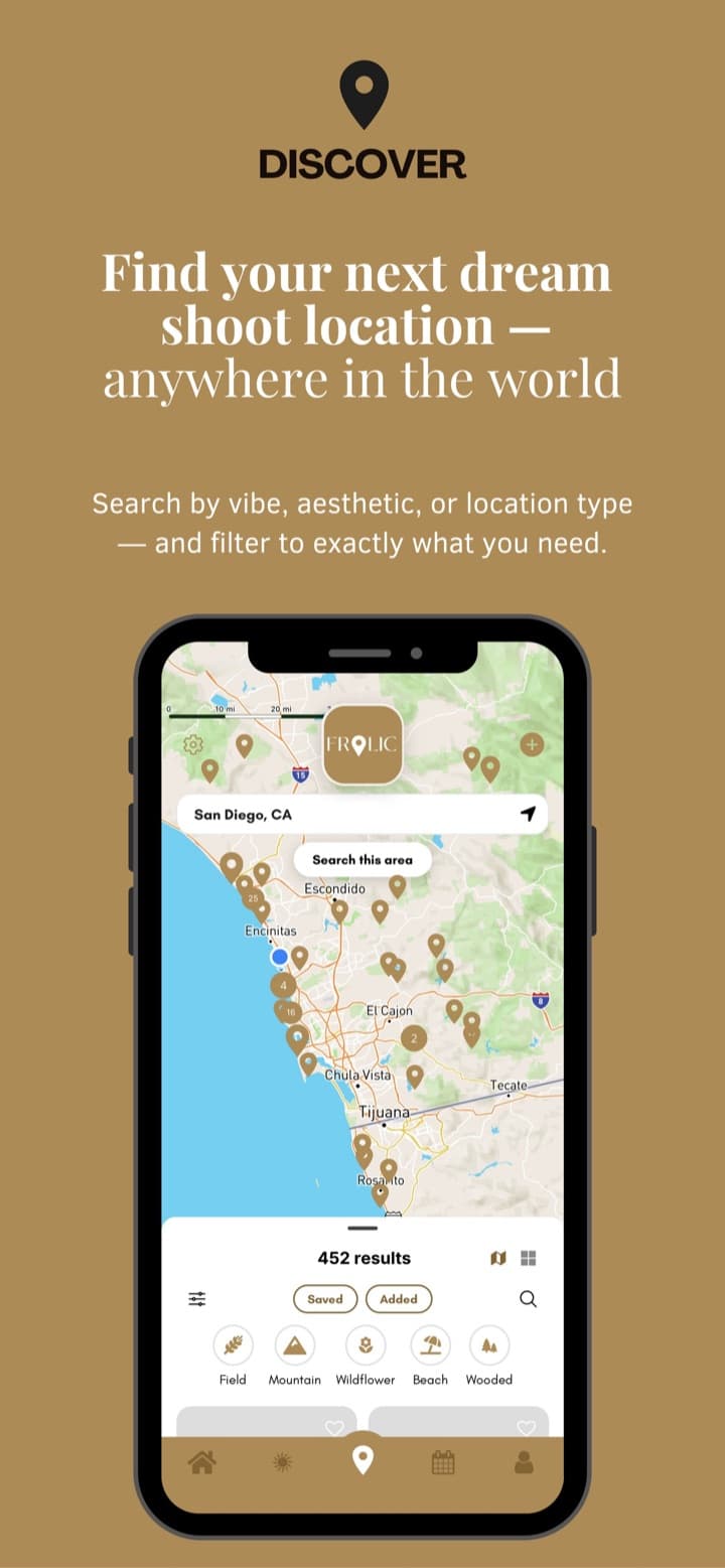 Frolic Discover screen